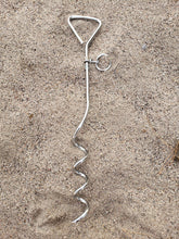 Load image into Gallery viewer, Redwood Outfitters Dune/Sand 16" Metal Spiral Anchor Tie-Out with Ring, Pack of 4