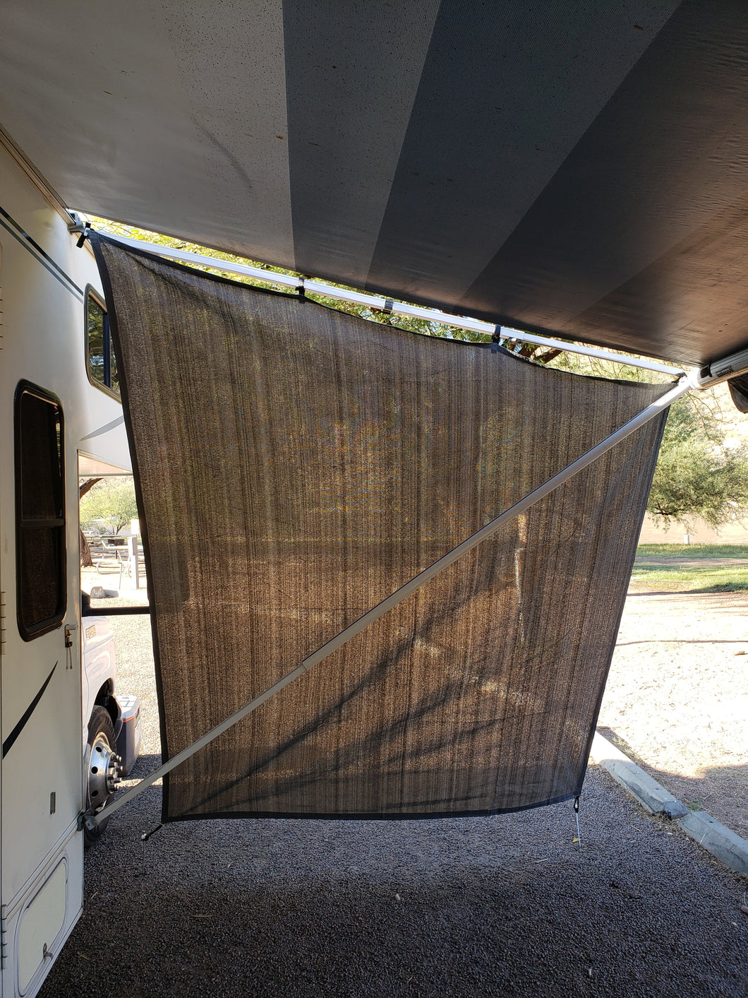 Redwood Outfitters awning side shade screen